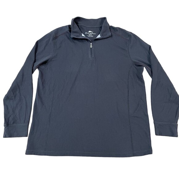 Tommy Bahama 1/4 Zip Pullover Men's Size Medium Gray Travel Vacation Golf Shirt - Picture 1 of 5